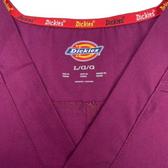 NWT DICKIES EDS Signature Men's V-Neck Solid Scrub Top Sz Large - Picture 3 of 5